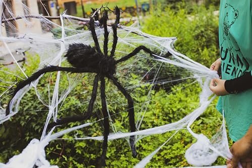 250 LEDs Outdoor Halloween Decor Lights with 4Ft Light-up Spider U715389