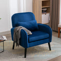 Navy Fabric Accent Armchair with Waist Cushion F1518