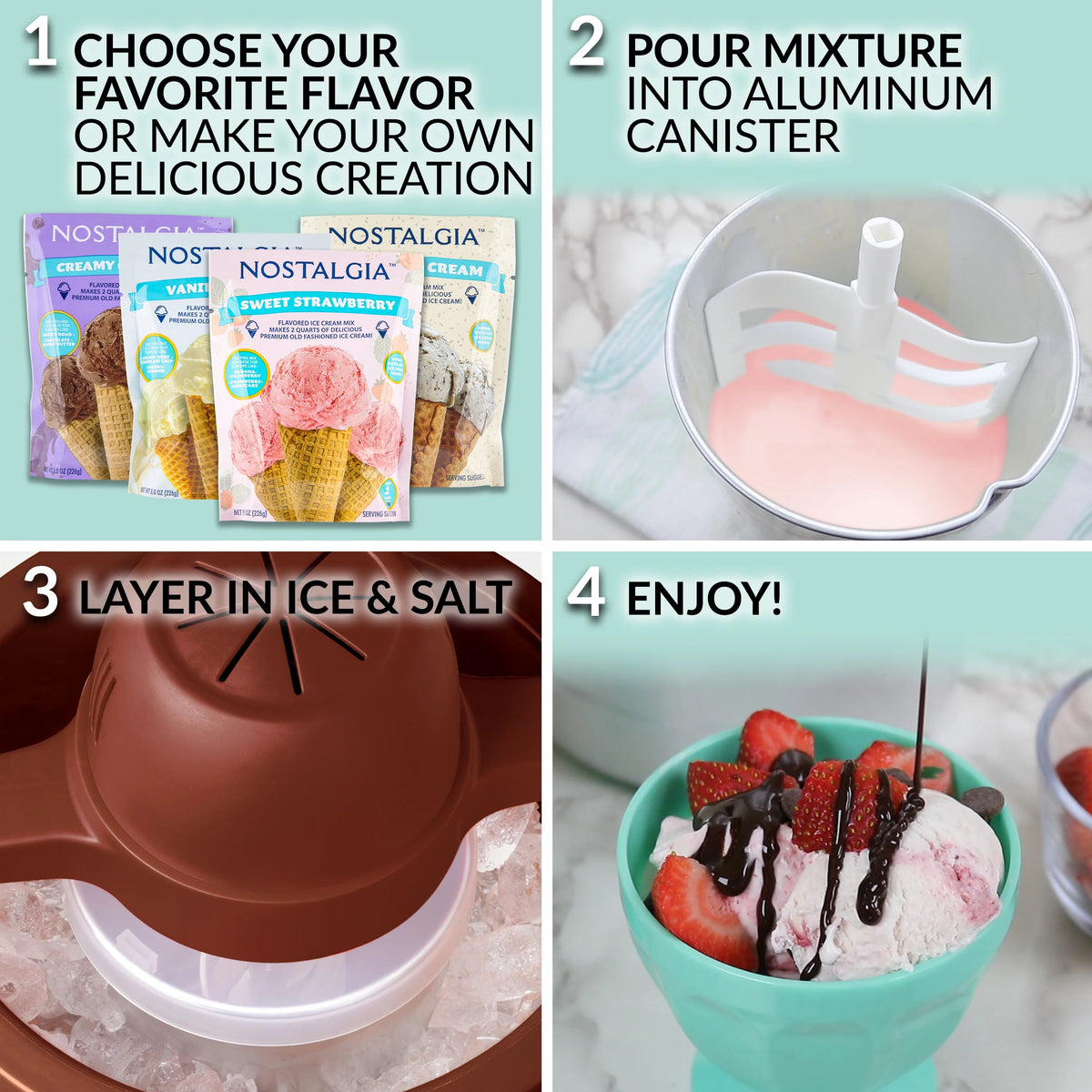 4 Quart Wooden Ice Cream Bucket S7334