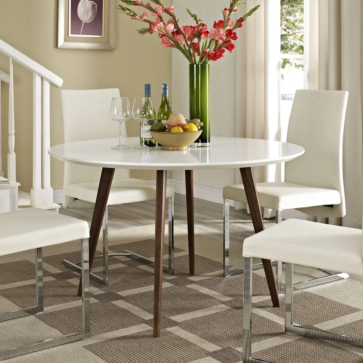 White Wood Dining Table O456318