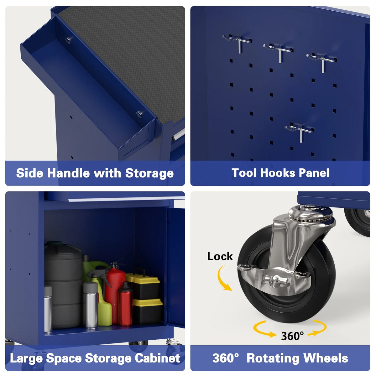 5 Drawer Mechanic Tool Chest with Wheels Rolling Tool Box Cabinet G22672