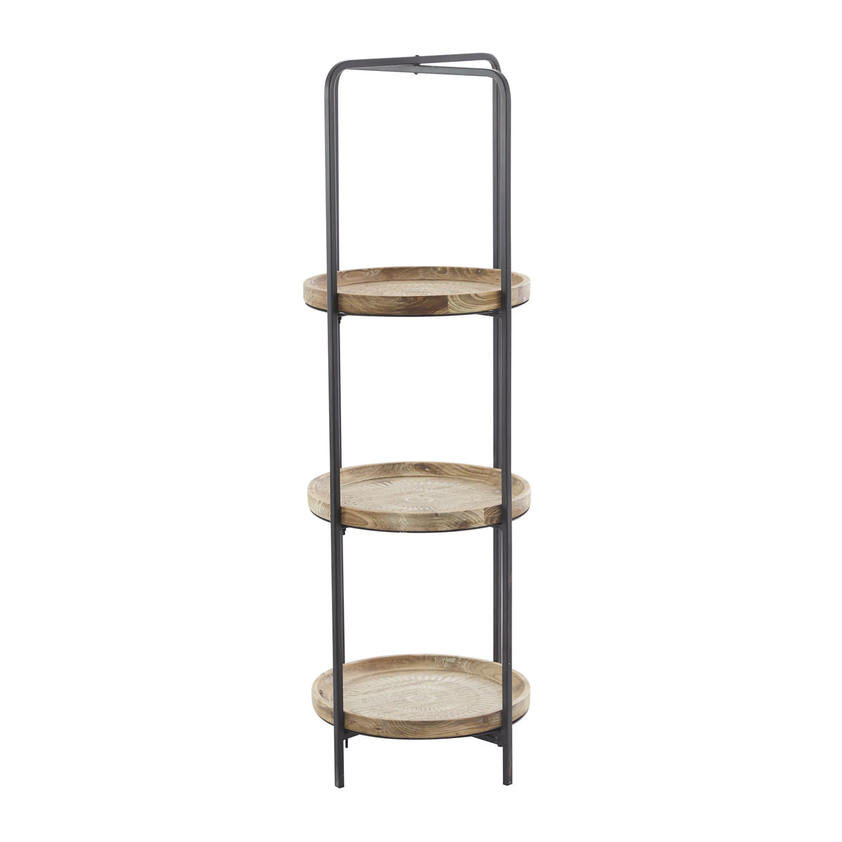 Brown Wood 3-Tier Shelving Unit V514525