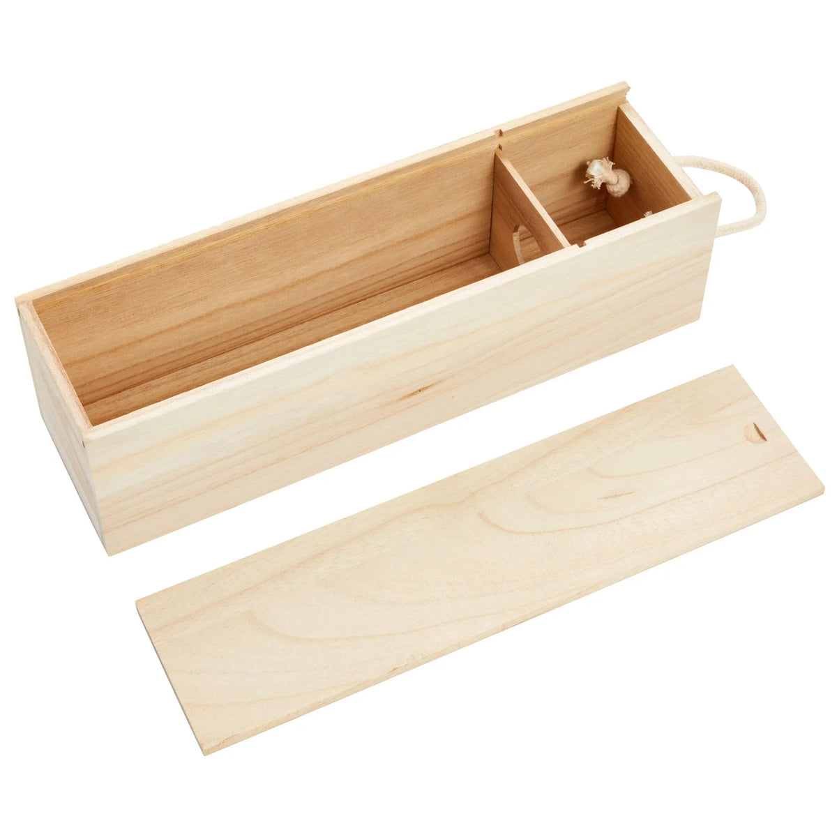 2 Pack Unfinished Wooden Wine Boxes with Handles R5733