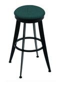 30x22 Swivel Bar Stool with Black Wrinkle and Graph Tidal Seat O232297