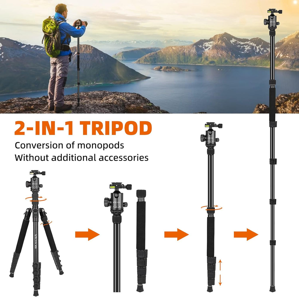 Compact Aluminum Camera Tripod with 360 Degree Ball Head D36095