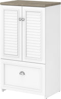 Shiplap Gray Pure White Lateral File Storage Cabinet P4930
