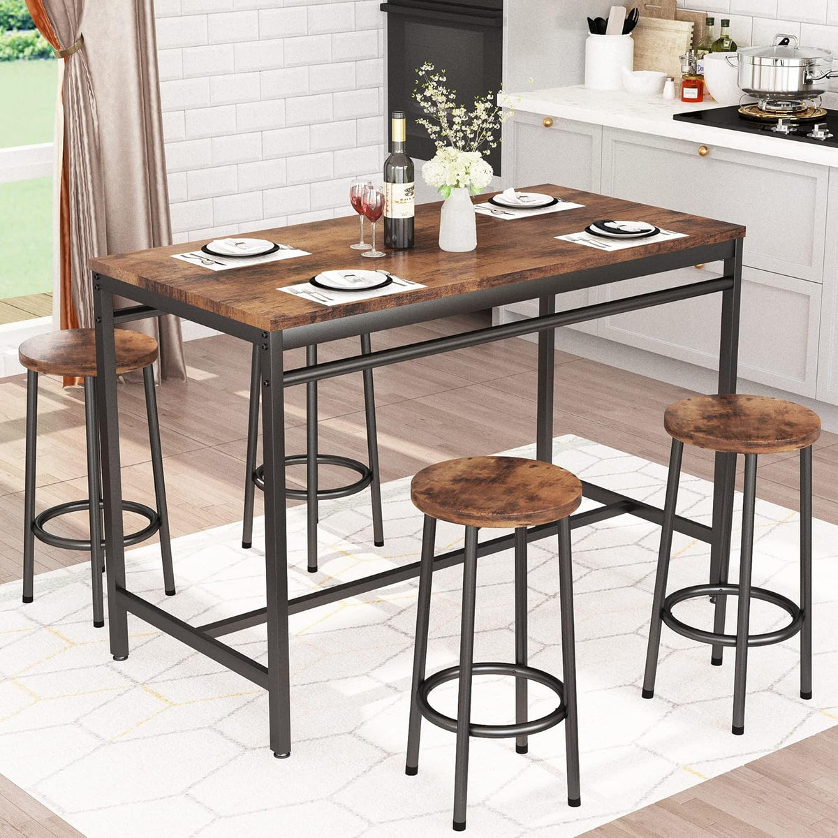 Bar Table and Chairs Set for 4 N40922