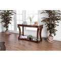 Dark Oak Wood Open Shelf Sofa Table N885