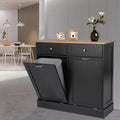 Double Tilt Out Kitchen Trash Cabinet with Two Wood Drawers S3951
