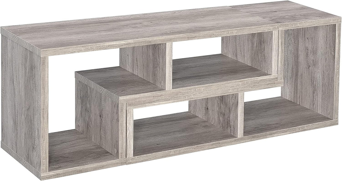 Grey Driftwood Convertible Bookcase TV Stand T6969