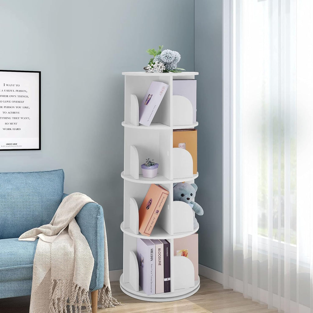 Rotating 360 Display Floor Standing Bookshelf Storage Rack C664660
