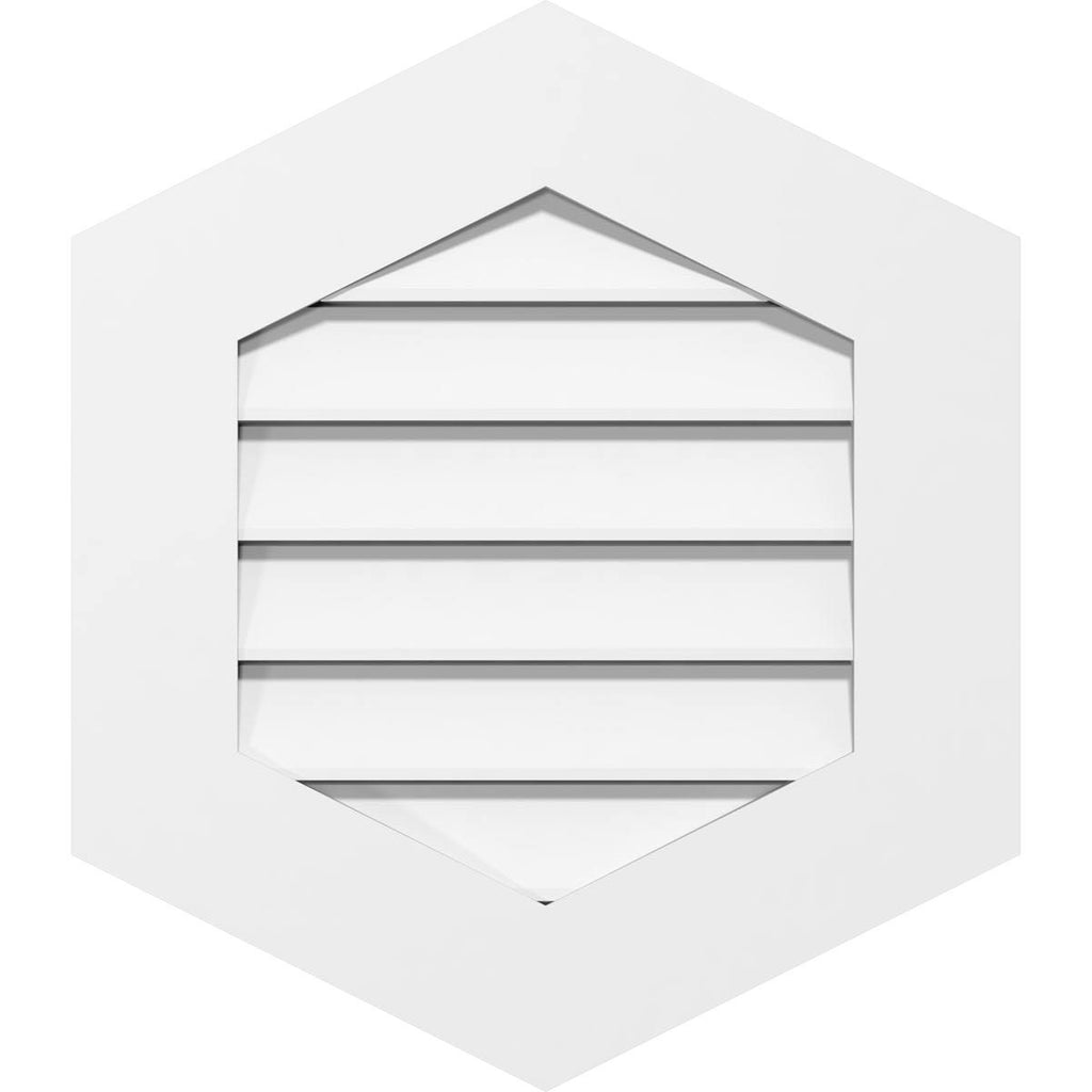 Vertical Peaked Surface Mount PVC Gable Vent I497278