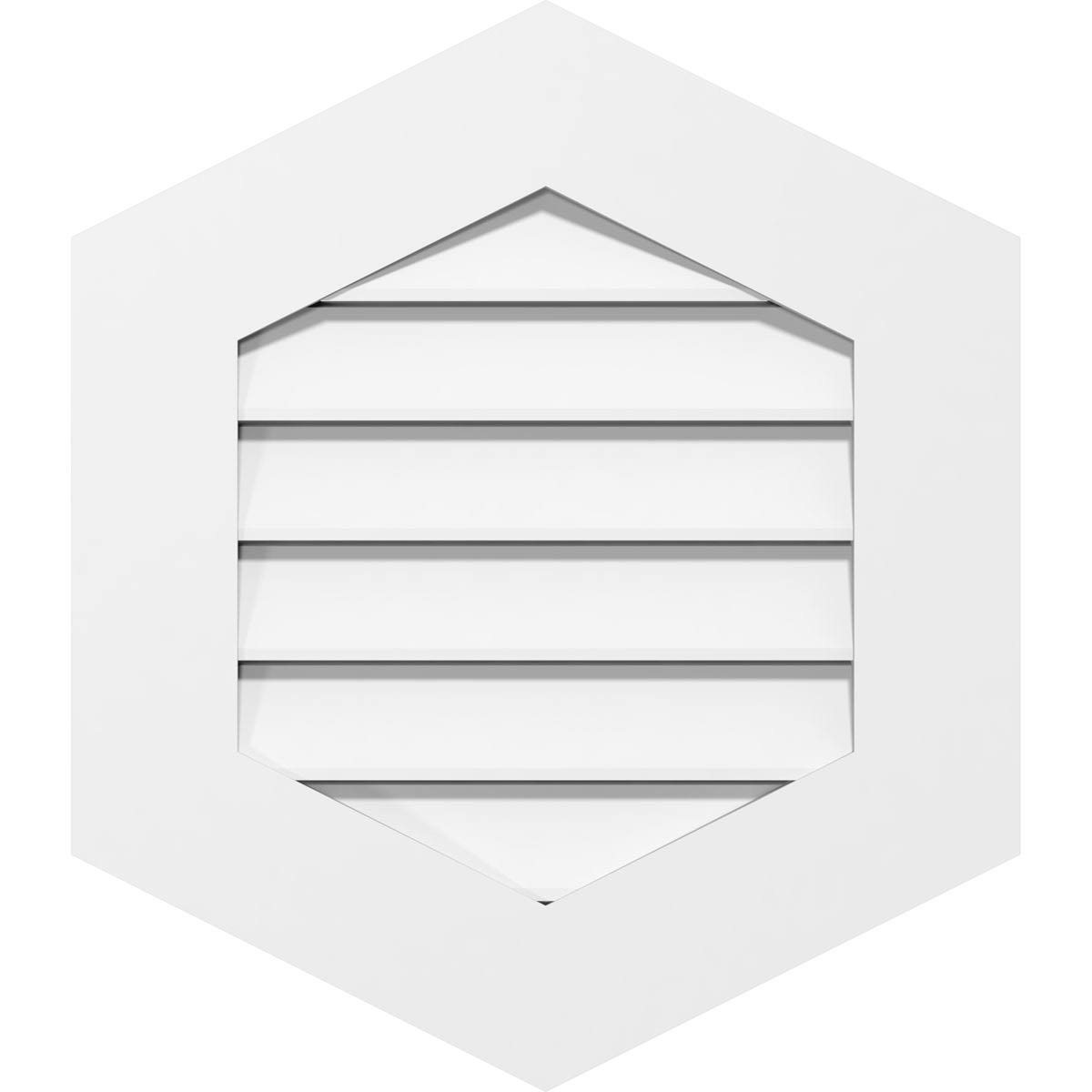 Vertical Peaked Surface Mount PVC Gable Vent I497278