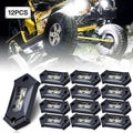 White LED Rock Lights IP68 Waterproof 12Pods F274093