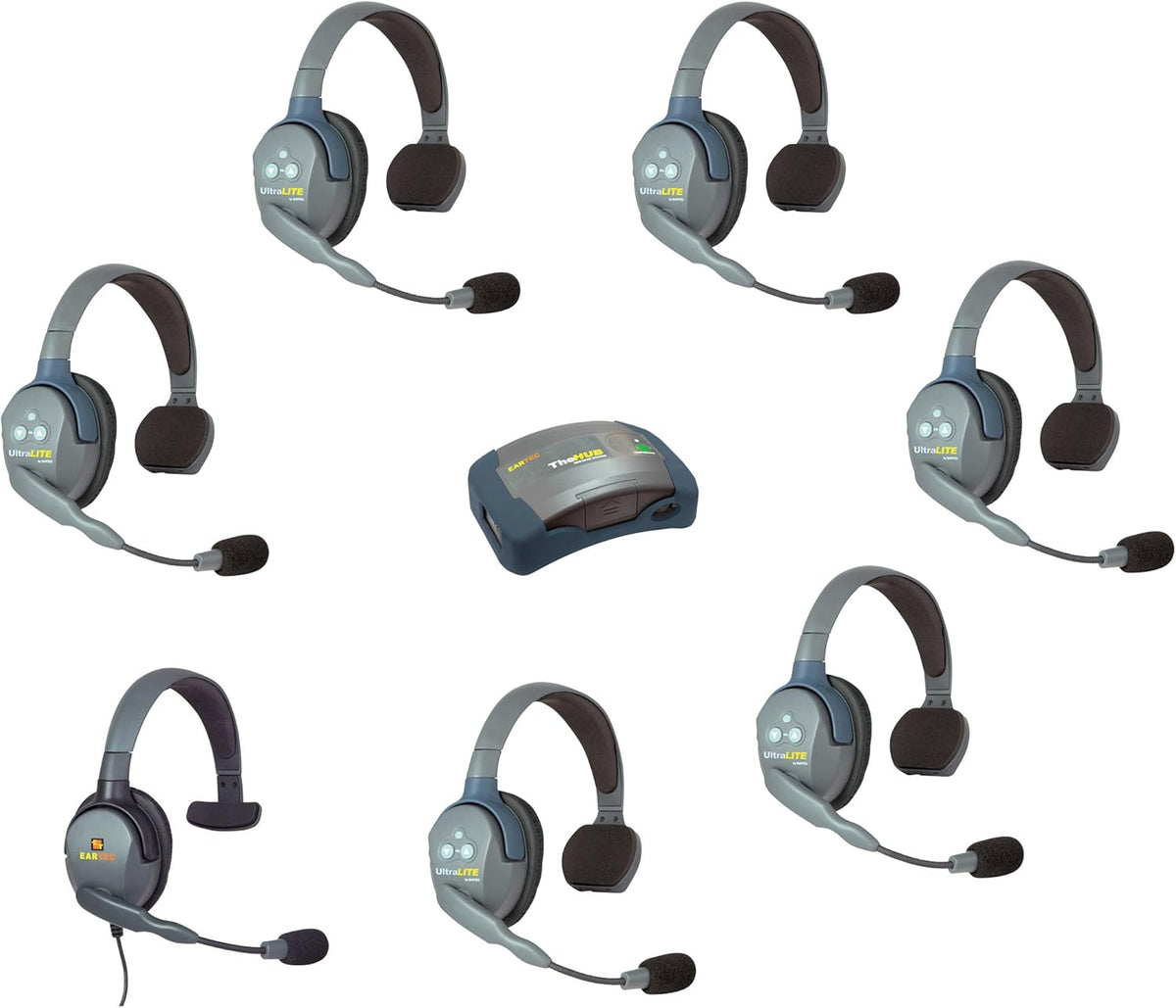 7 Person System with 6 Single Wireless Communication Headsets D564201