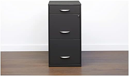 18 inch 3 Drawer Metal File Cabinet with Pencil Drawer Charcoal T7837