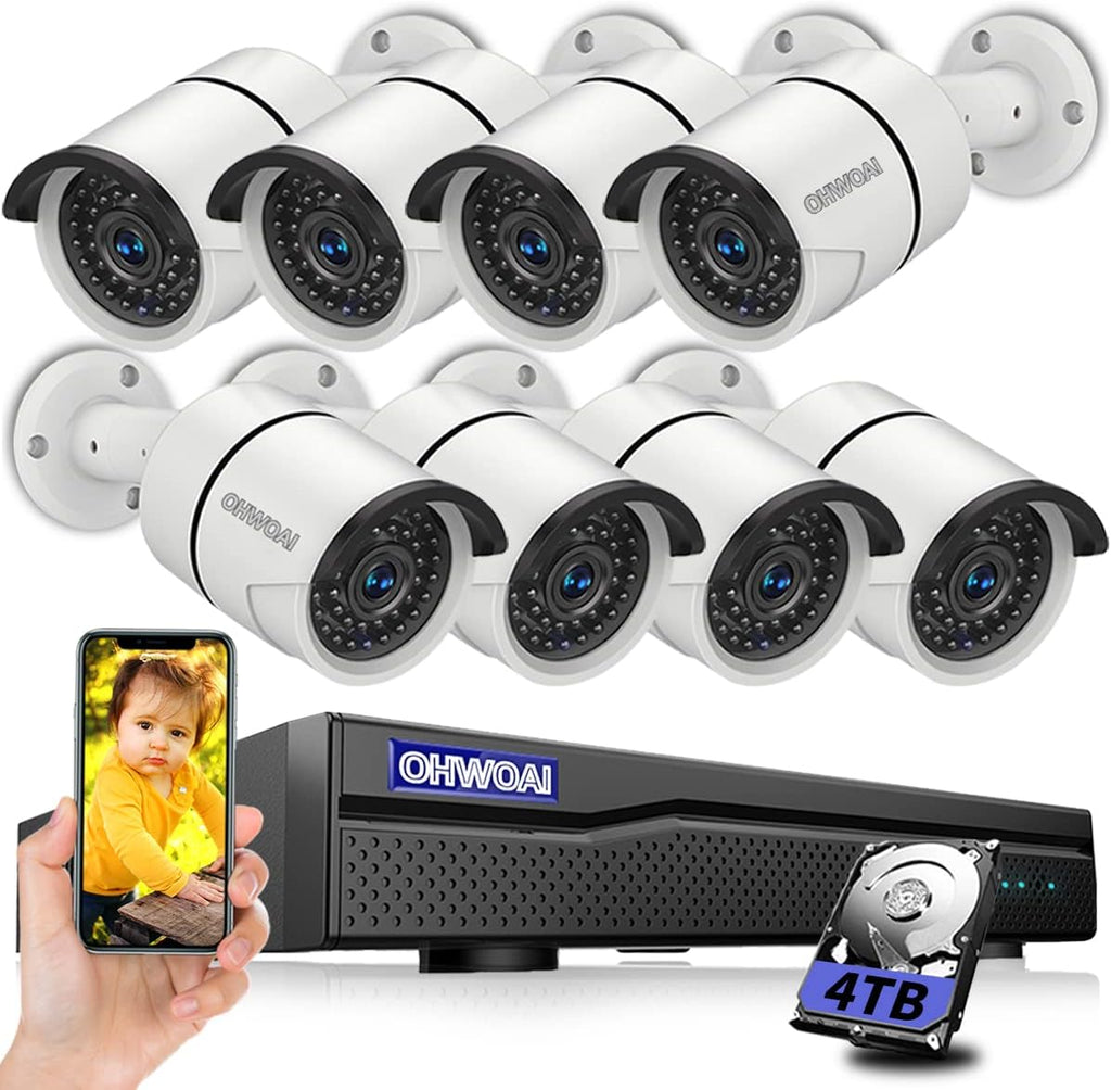 8 Channel POE Security Camera System with 1TB HDD S7940