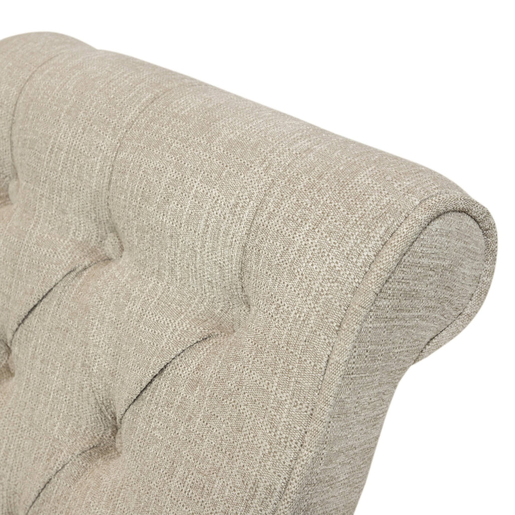 Beige Chenille Counter Height Chair Set of 2 E338