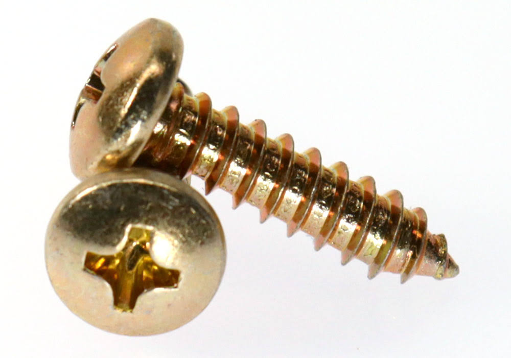 #6-20 x 1/4 Sheet Metal Screw Phillips Pan Head Type AB Yellow Zinc Plated H223