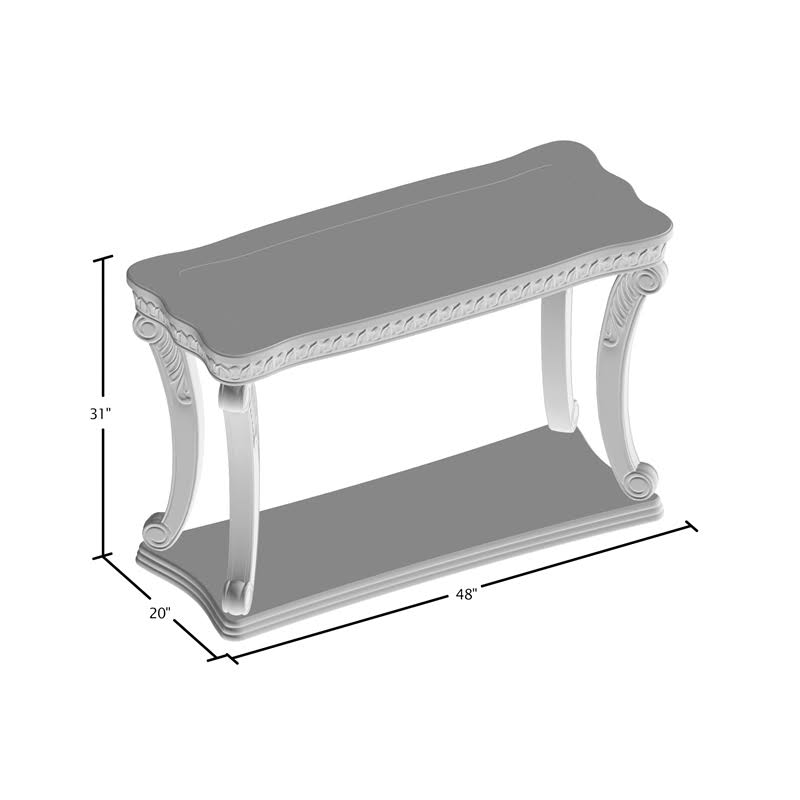 Dark Oak Wood Open Shelf Sofa Table N885