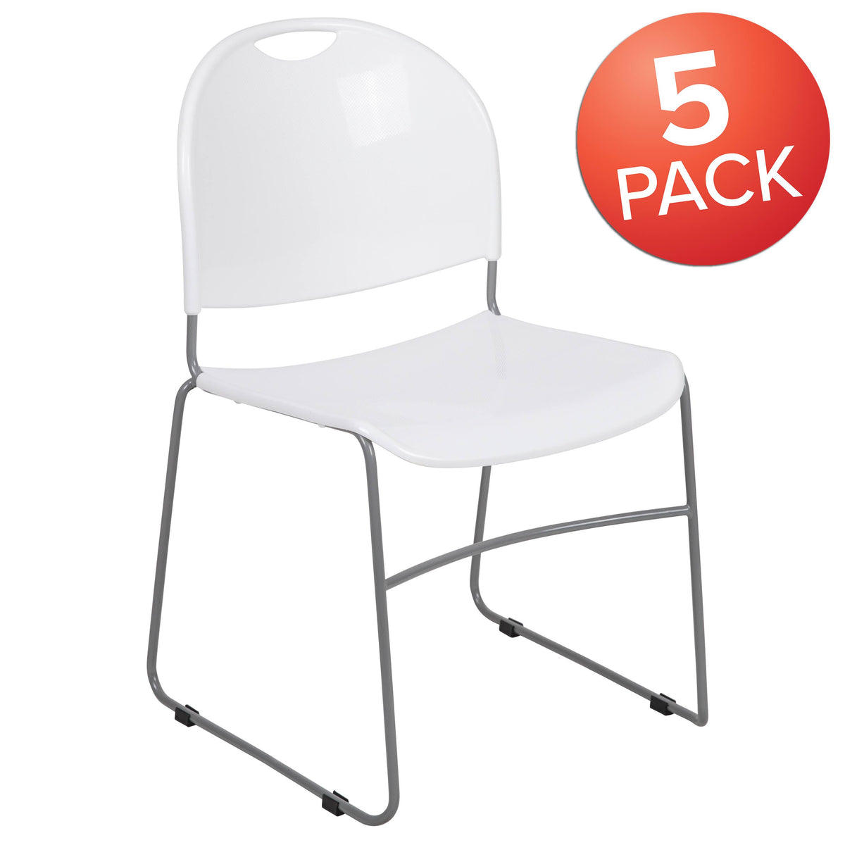Green Ultra-Compact Stack Chair with Black Powder Coated Frame U16163