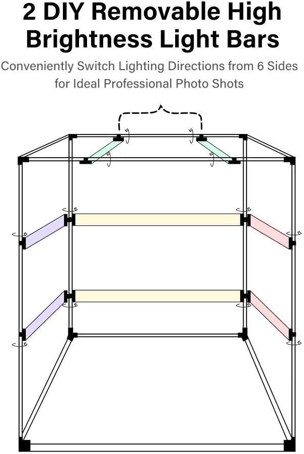 Portable Foldable 32 x 32 Inch Photo Studio Light Box with LED Lights and 3 Color Backdrops P5612
