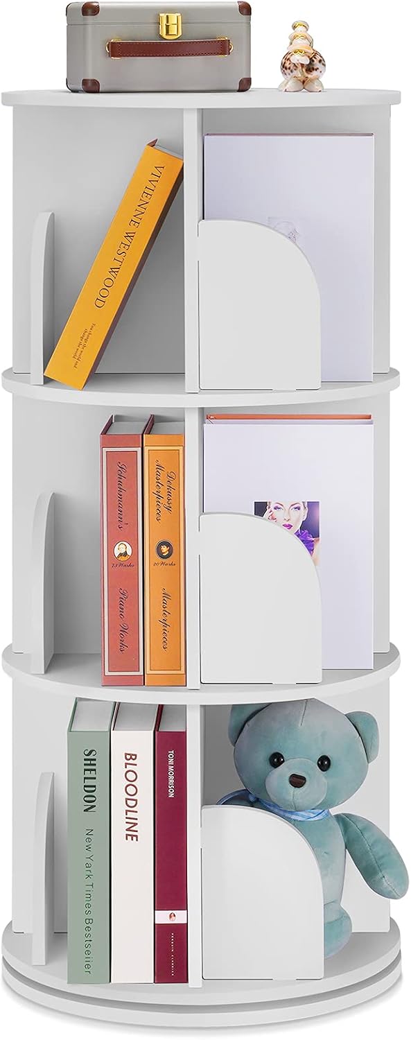 Rotating 360 Display Floor Standing Bookshelf Storage Rack C664660