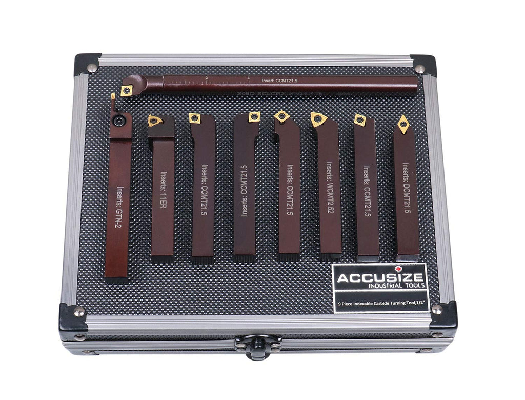 1/2 9 Pieces/Set Indexable Carbide Turning Tools and Boring Bar W327