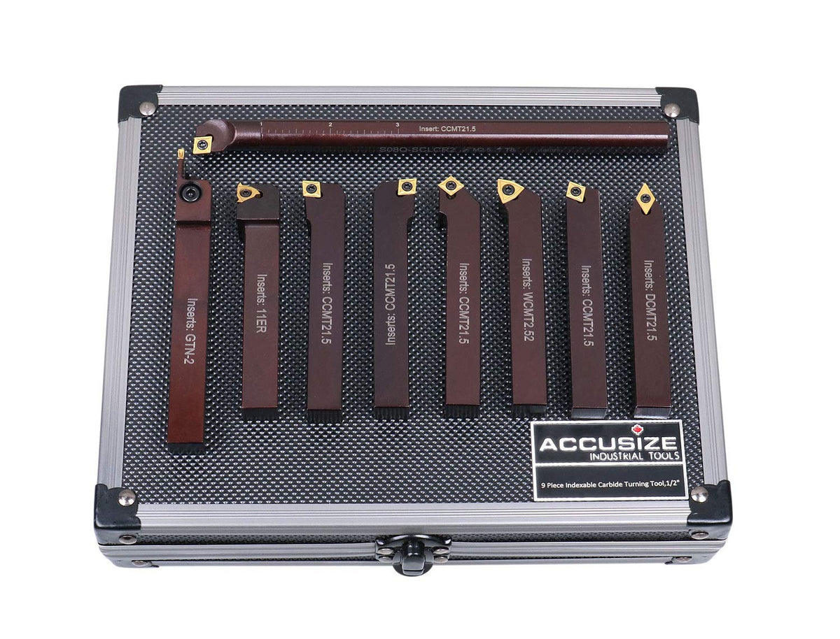 1/2 9 Pieces/Set Indexable Carbide Turning Tools and Boring Bar W327