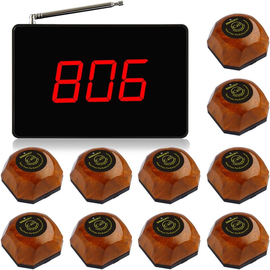 Wireless Calling System with 1 Display 10 Bells S85445
