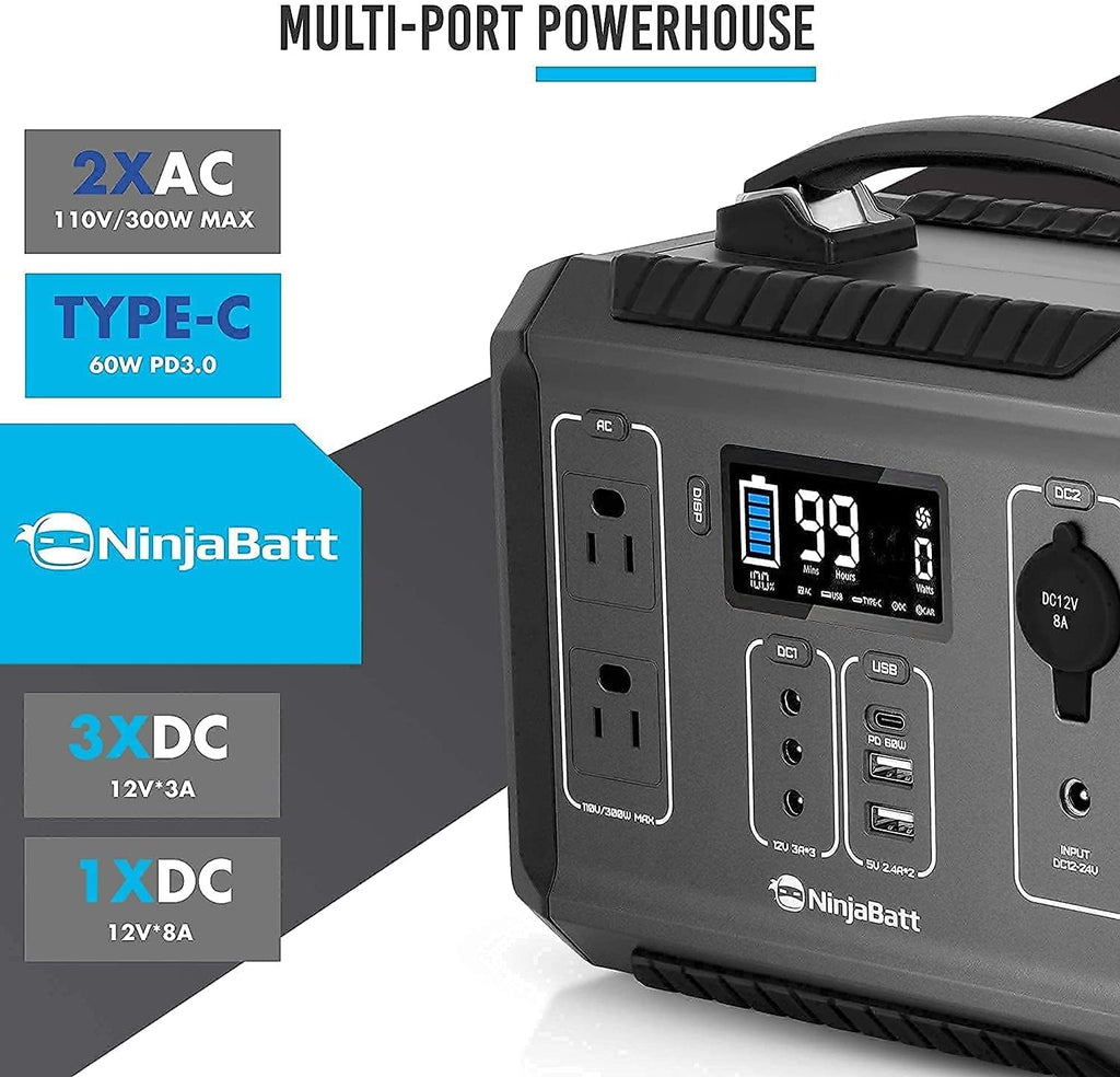 300W Portable Power Station 280Wh Solar Generator V6273