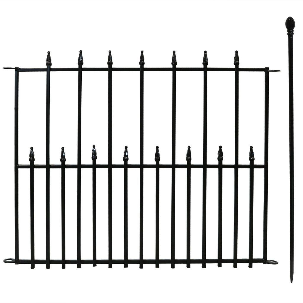 Black Iron Garden Border Fence W5323
