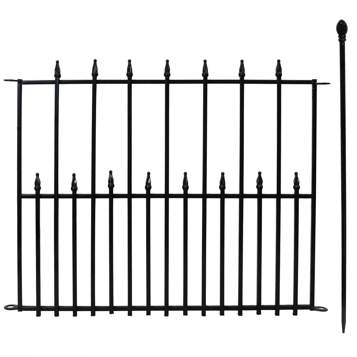 Black Iron Garden Border Fence W5323