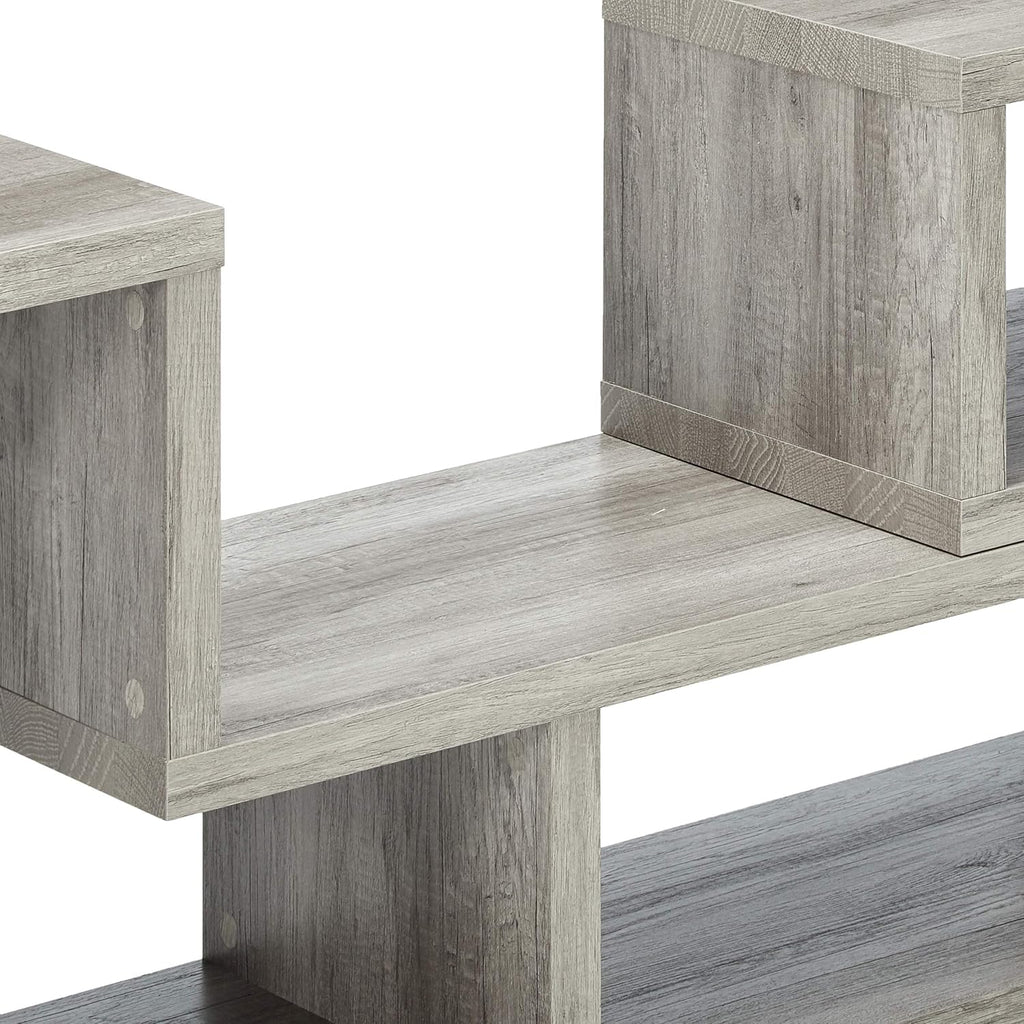 Grey Driftwood Convertible Bookcase TV Stand T6969