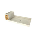 37x22 Single Threshold Shower Base with Bench and Drain X69942