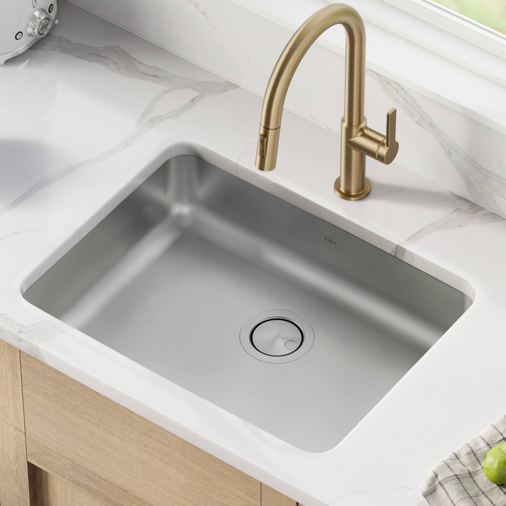25 in. 16 Gauge Undermount Stainless Steel Single Bowl Kitchen Sink I890