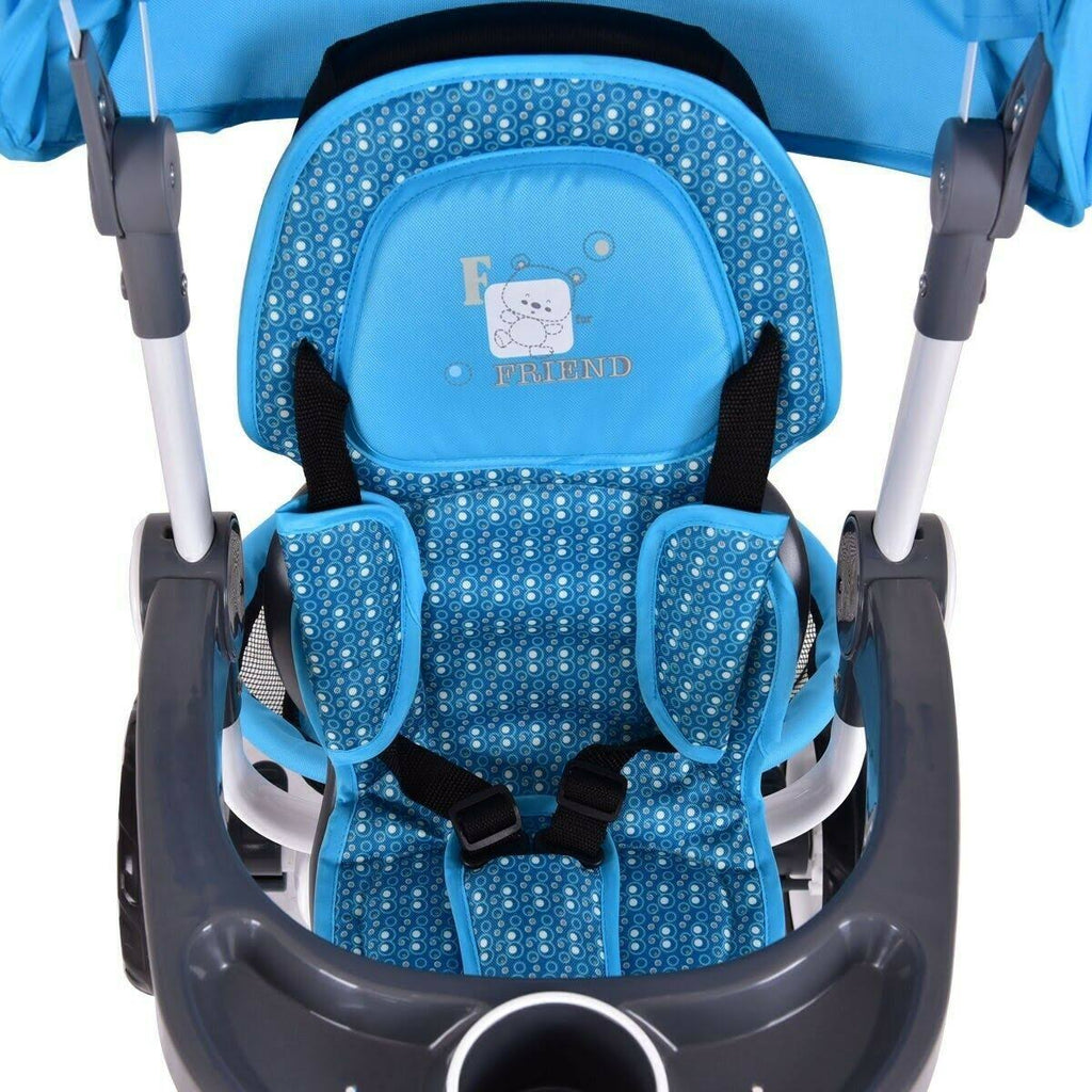 4-in-1 Detachable Baby Stroller Tricycle with Canopy H348022