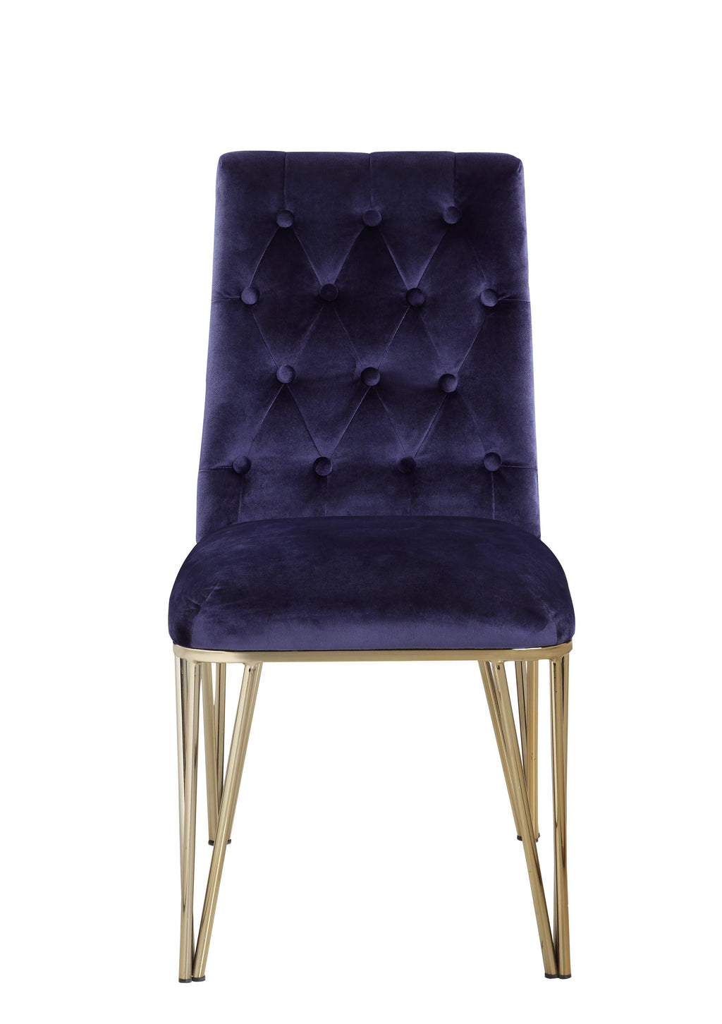 Navy Velvet Tufted Dining Chair Set of 2 G397117
