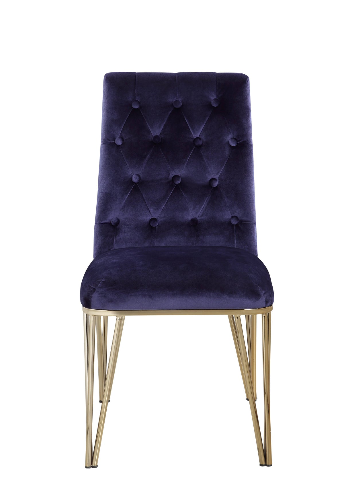 Navy Velvet Tufted Dining Chair Set of 2 G397117