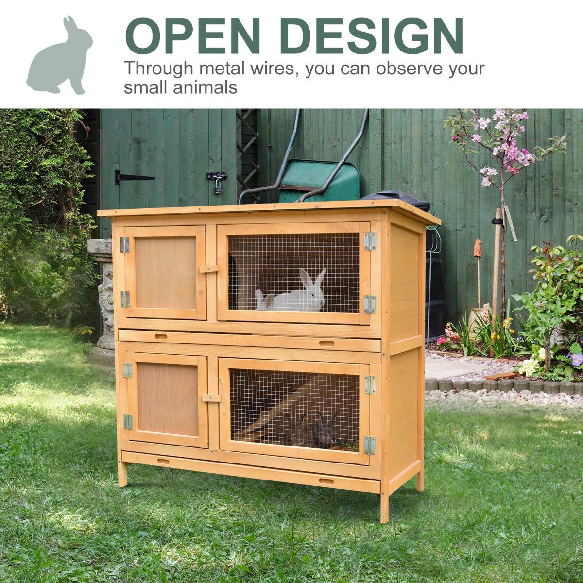 Solid Wood Rabbit Hutch P406