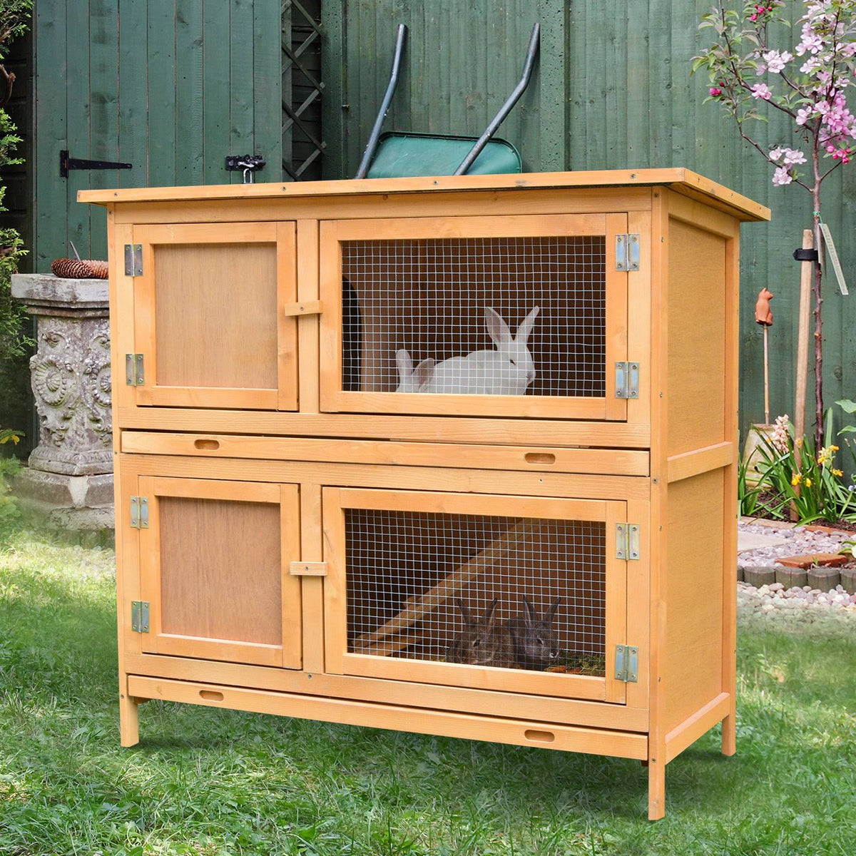 Solid Wood Rabbit Hutch P406