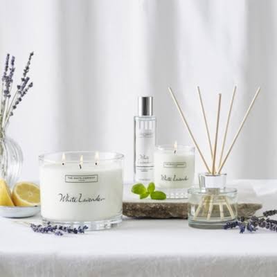 White Lavender Large Candle H382959
