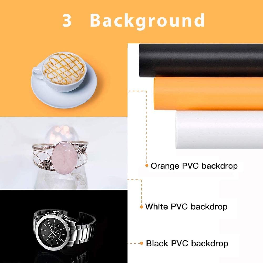 Portable Foldable 32 x 32 Inch Photo Studio Light Box with LED Lights and 3 Color Backdrops P5612