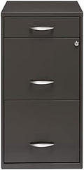 18 inch 3 Drawer Metal File Cabinet with Pencil Drawer Charcoal T7837