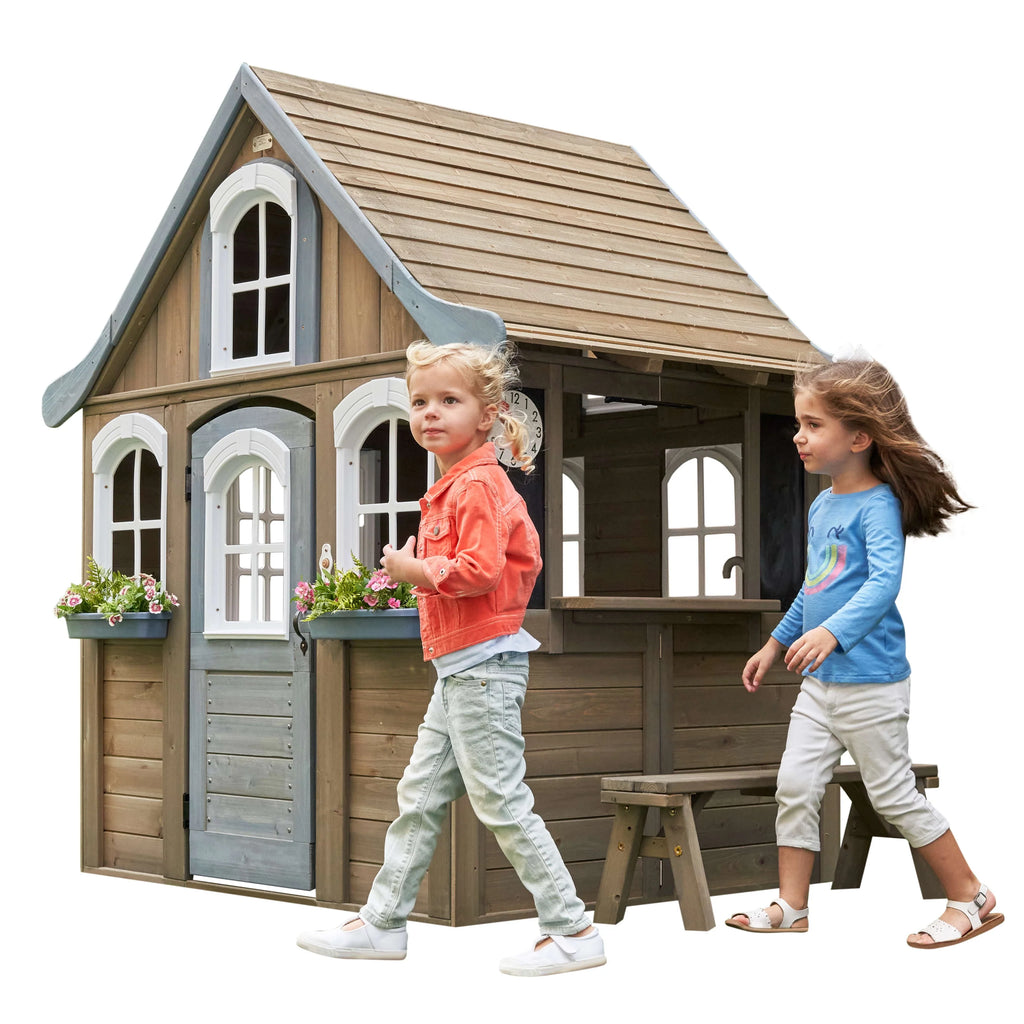 Wooden Outdoor Playhouse with Kitchen D6221