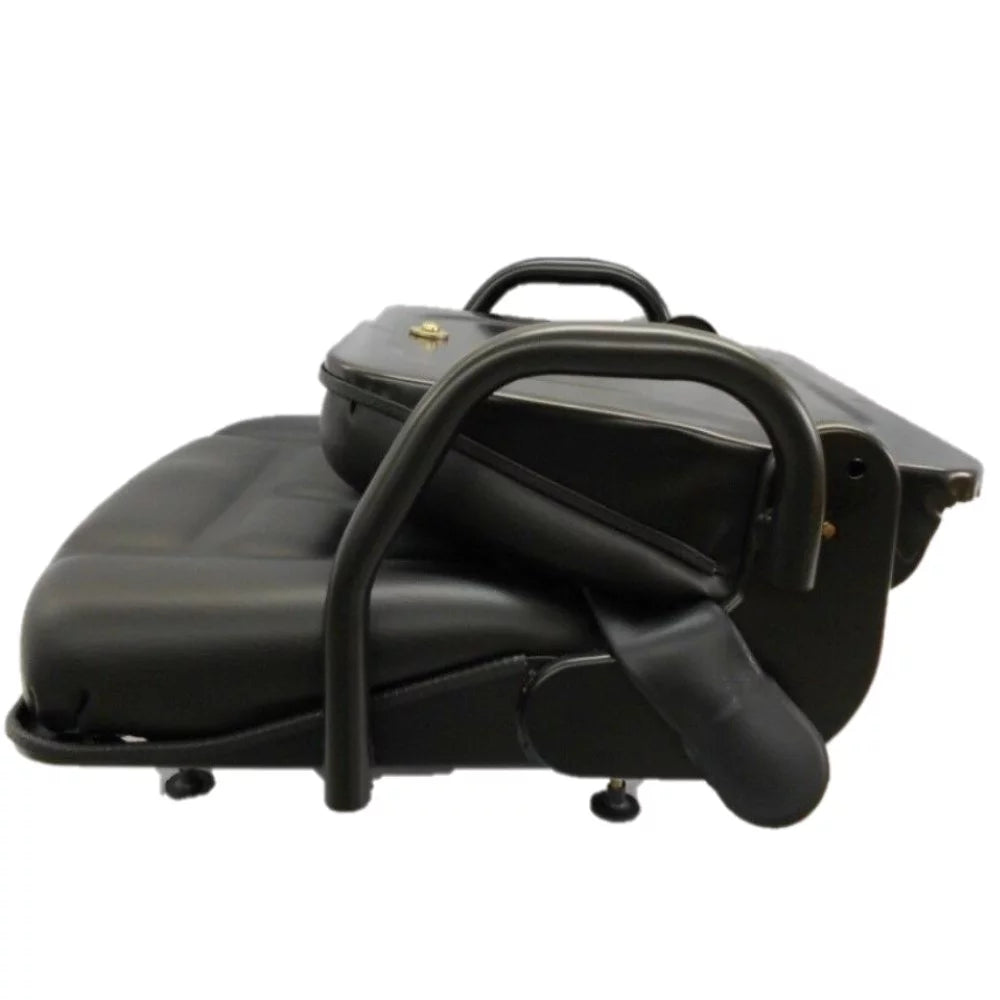 Black Vinyl Seat with Fold-Down Back Cushion A31969