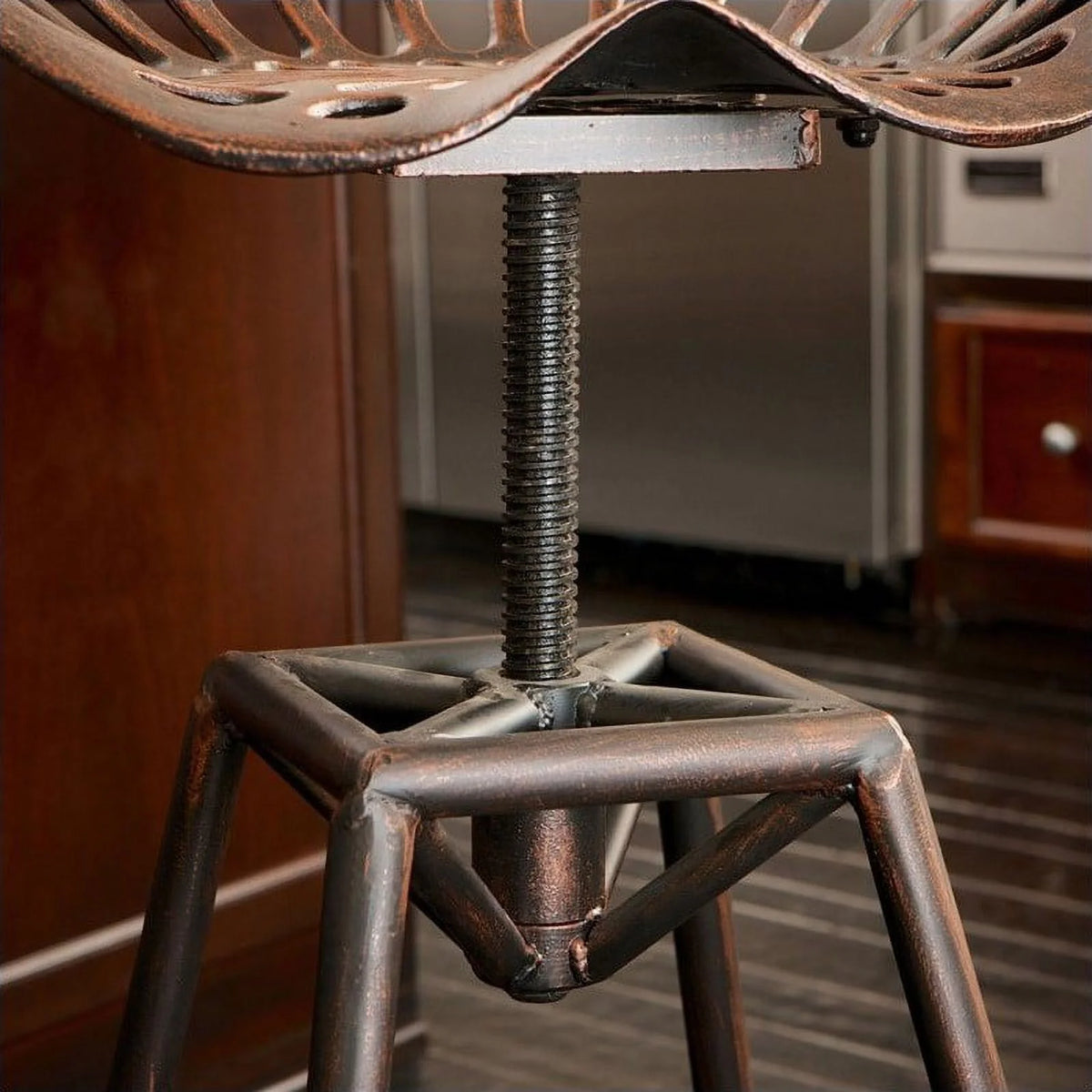 26" Copper and Silver Bar Stool N1177