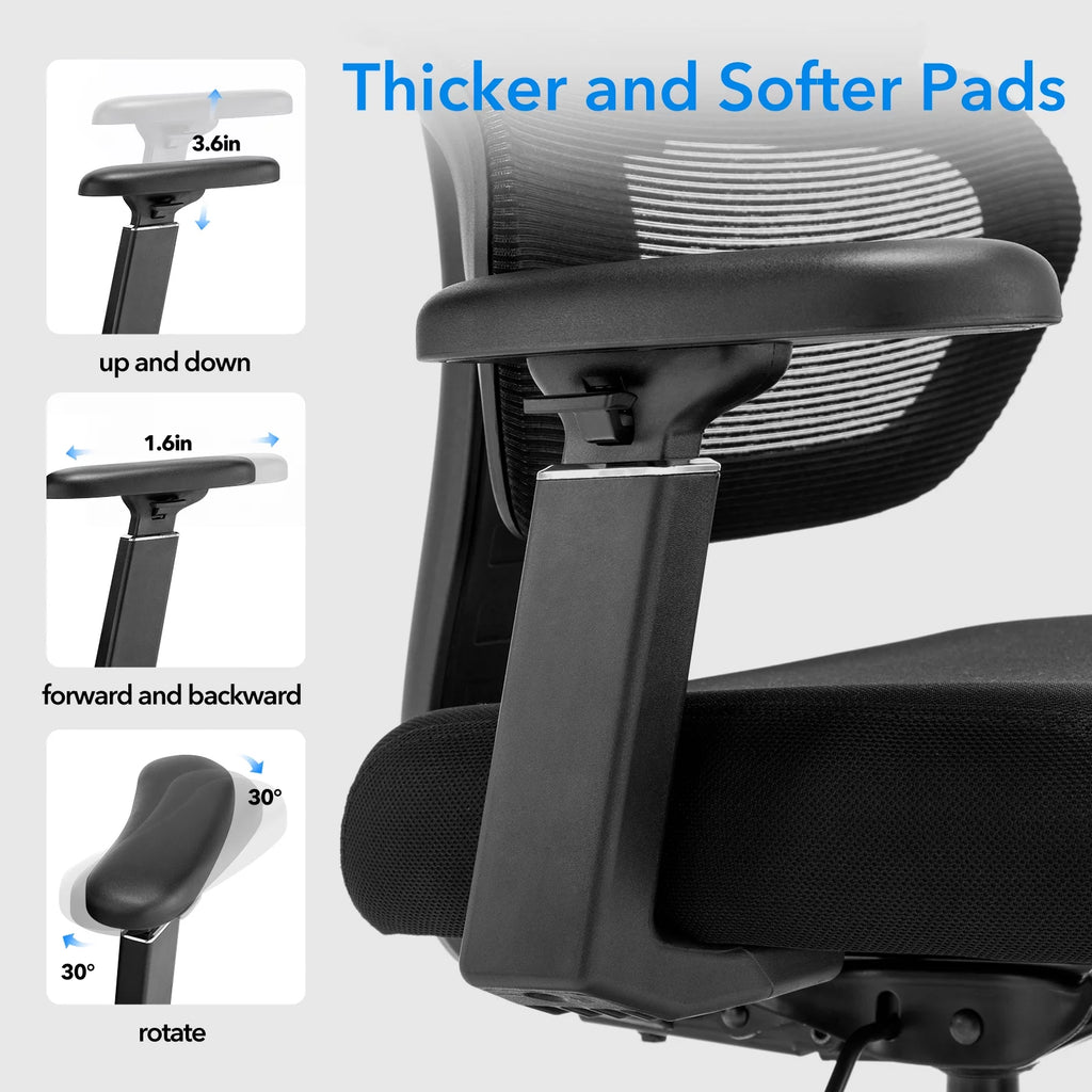Mesh Ergonomic Office Chair with Headrest and Lumbar Support R524693