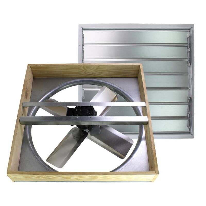 White Galvanized Steel Whole House Fan M537