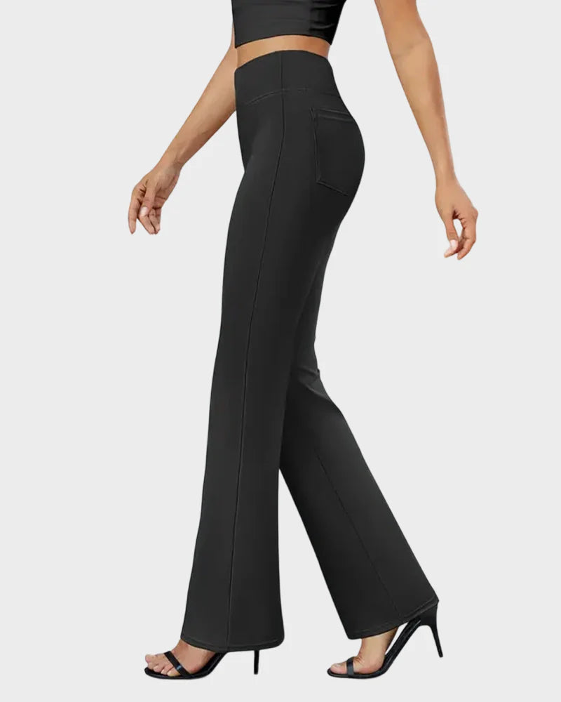 High Waist Bootcut Stretch Trousers K740589